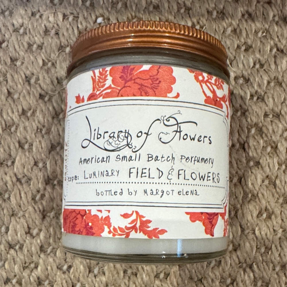 Library of Flowers Candle with Floral Design.new.